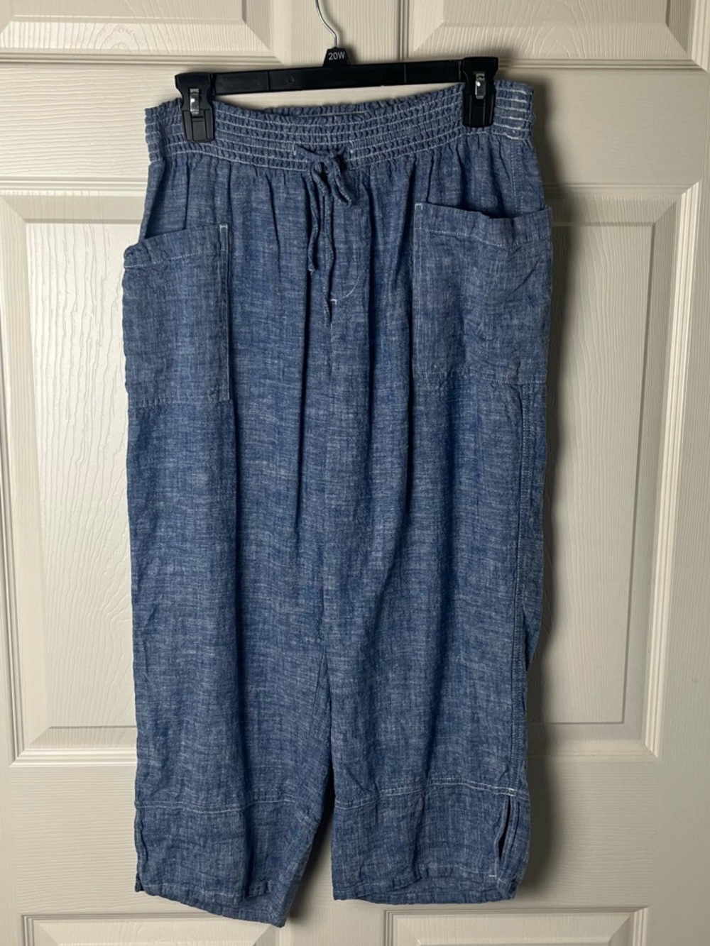 Napa Valley Light Blue Chambray Crop Pants